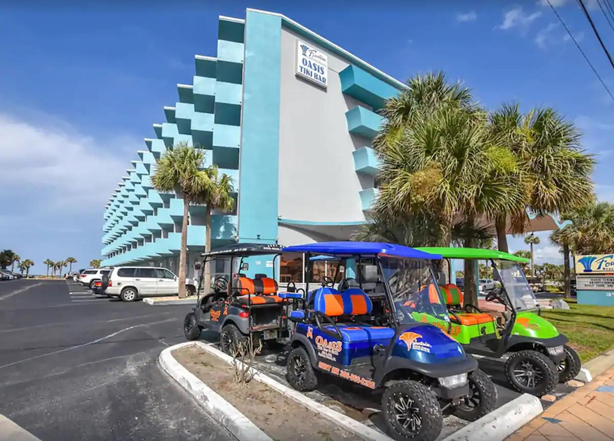 Open For 2025 Speedweeks Daytona 500 - Beachfront Studio - Private Balcony With Ocean View - Pool - Hot Tub - Tiki Bar - Sauna Aparthotel Daytona Beach Exterior photo